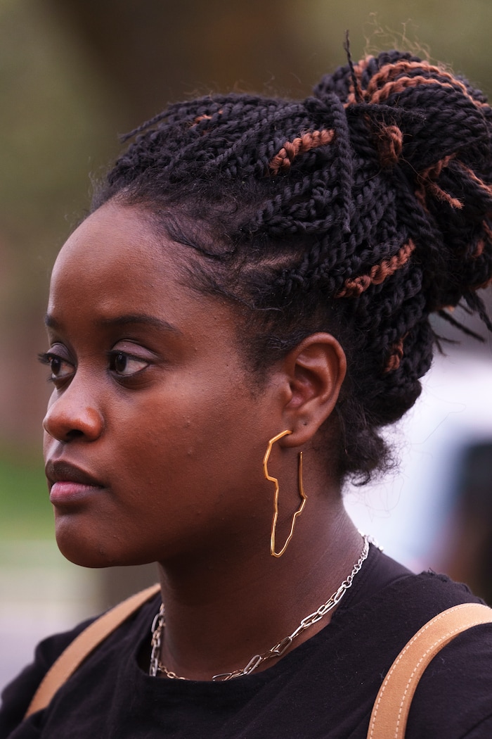 (Leah Hogsten | The Salt Lake Tribune) Markita Ahui takes orders at her family's food booth, The Ivorian Way, at the Utah Juneteenth Celebration at the Ogden City Amphitheater, Saturday, June 18, 2022. 