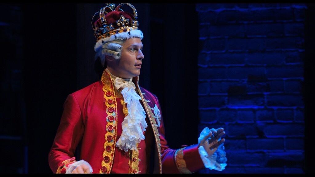 (Photo courtesy of Disney+) Jonathan Groff as King George III in "Hamilton."