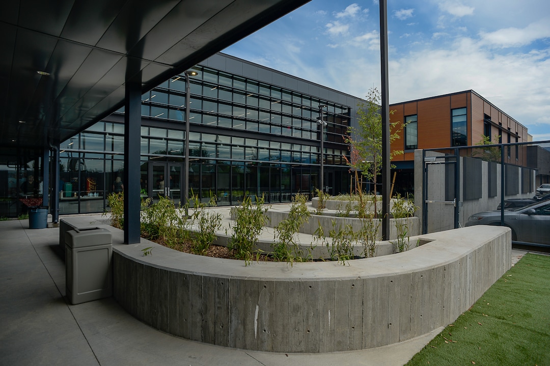 (Francisco Kjolseth  |  The Salt Lake Tribune)  Shelter the Homeless and Catholic Community Services of Utah (CCS) holds a public open house at the Gail Miller Resource Center on Friday, Sept. 6, 2019, with self-guided tours for the public to see the brand new building and learn about the services that will be provided there for both men and women.