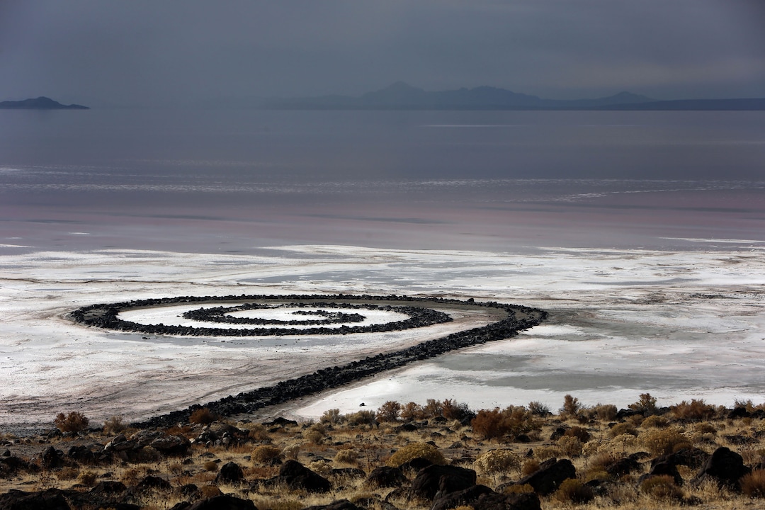 (Francisco Kjolseth  |  Tribune file photo) The Spiral Jetty earth works on the North edge of the Great Salt Lake created by artist Robert Smithson in 1970 is visible on Wednesday, Nov. 20, 2013.