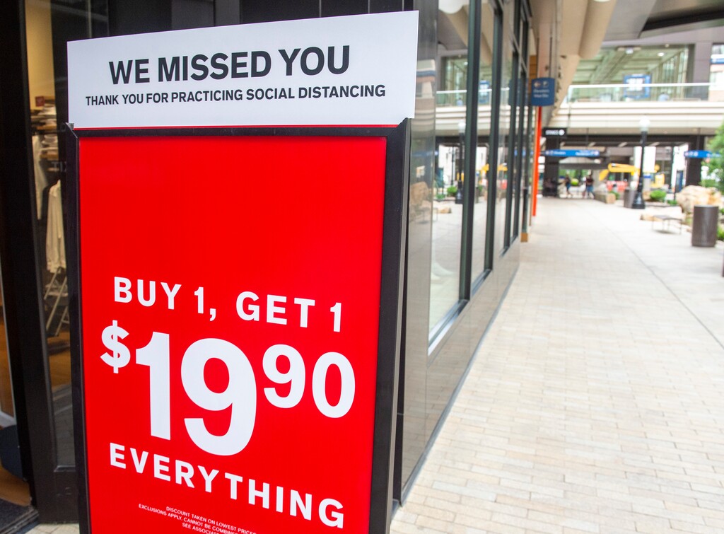 (Rick Egan  |  Tribune file)  Salt Lake City's City Creek Shopping Center was among several major retail outlets in Utah that began to reopen in May.   Unemployment numbers for the month, released Friday, may indicate the month was a turning point in the state's economic recovery from COVID-19.