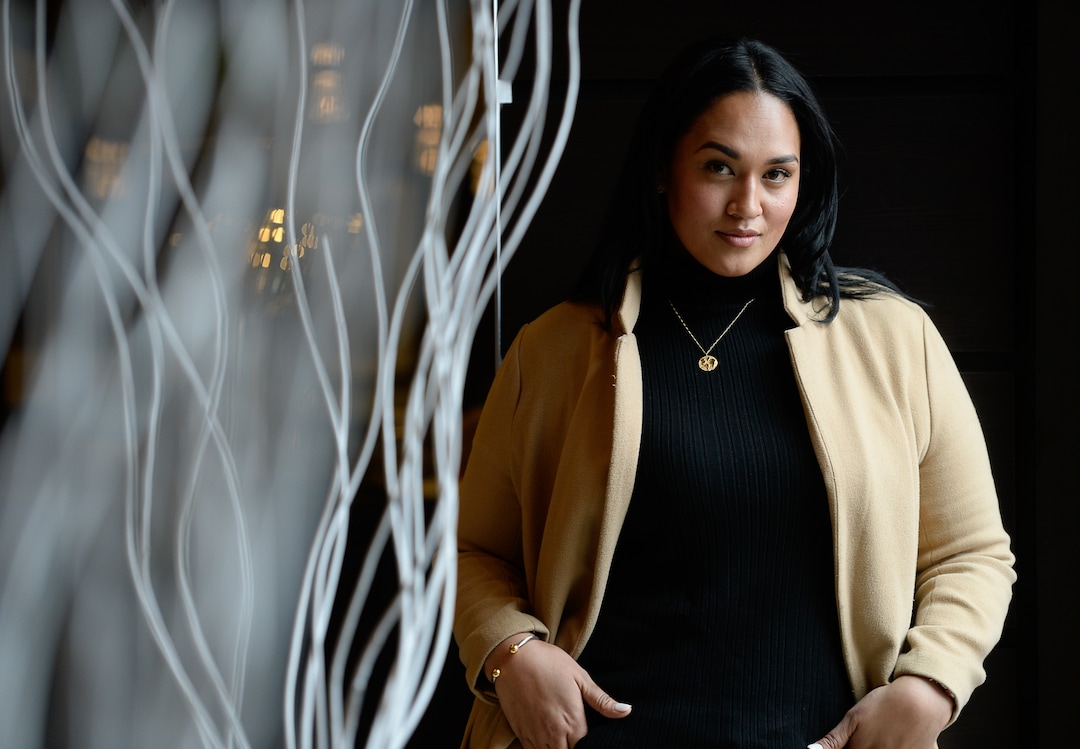(Francisco Kjolseth | The Salt Lake Tribune)  Veronica Pome’e, the first Polynesian woman to be featured in Sports Illustrated's swimsuit edition, visits Utah to speak at the sixth annual National Pacific Island Violence Prevention Conference held in Salt Lake City April 11-13, 2019.