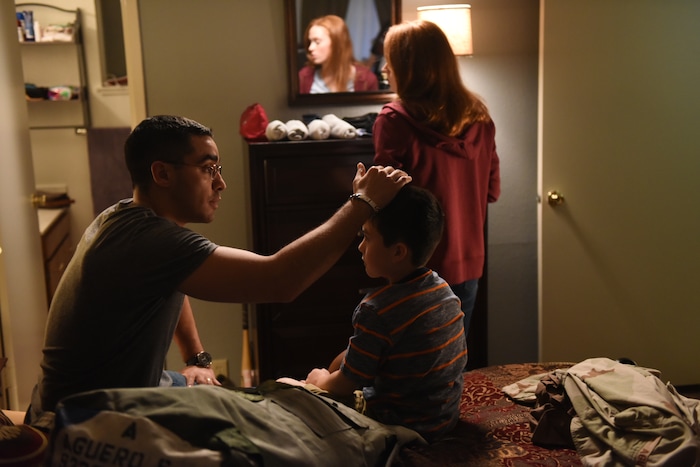 (Photo courtesy of Van Redin/National Geographic) E.J. Bonilla stars as Lt. Shane Aguero in “The Long Road Home.”