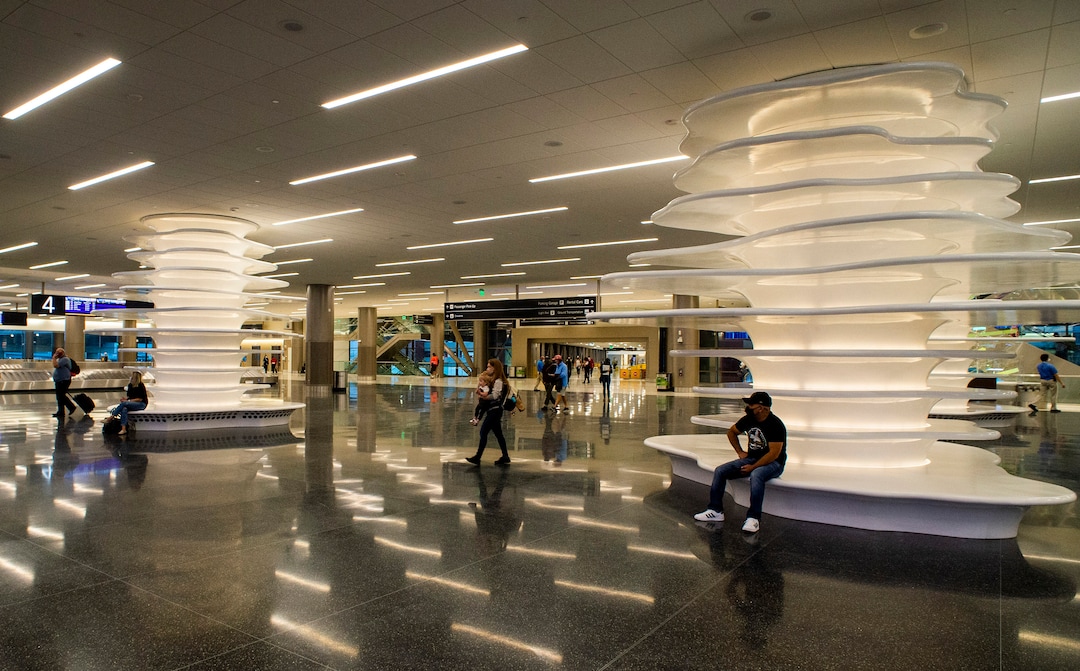 (Rick Egan  |  The Salt Lake Tribune)   Baggage claim in the new terminal at the Salt Lake City International Airport on Tuesday, Sept. 15, 2020.