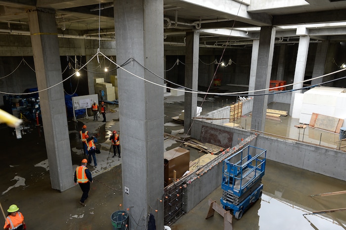 (Francisco Kjolseth  |  The Salt Lake Tribune)  The Salt Lake City Department of Airports gives a tour of the progress being made to replace the three aging terminals with a single central terminal building, including the terminal tunnel area. Over time, the existing terminal, parking garage and concourses will be completely demolished and replaced with an estimated completion date of 2025.