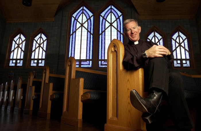Francisco Kjolseth  |  The Salt Lake Tribune

Reverend Robert Bussen, better known along the Wasatch Back as Father Bob from St. Mary's Catholic Church near Park City who likes to wear cowboy boots can sometimes be seen skiing in his vestment hitting the slopes before or after church.   