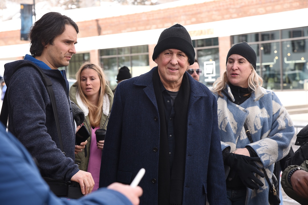 (Francisco Kjolseth  |  The Salt Lake Tribune)  Writer, producer and director Cameron Crowe joins the scene as the Sundance Film Festival kicks into high gear along Main street in Park City on Friday, Jan. 25, 2019, with fans hoping to snap a selfie with a celebrity, autograph seekers, paparazzi and locals.