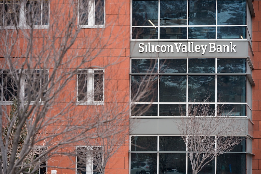 (Chris Samuels | The Salt Lake Tribune) A Silicon Valley Bank branch in Cottonwood Heights, Monday, March 13, 2023.