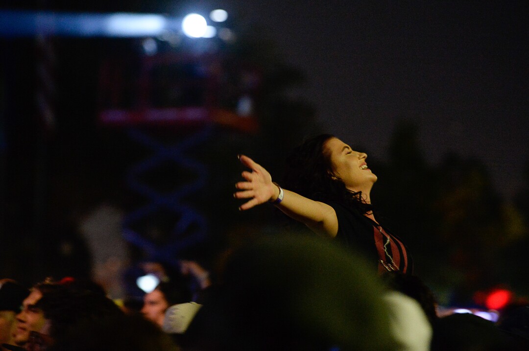 (Francisco Kjolseth  |  The Salt Lake Tribune)  People enjoy The Roots as they mark the finale of the 2017 SLC Twilight Concert Series at Pioneer Park on Thursday, Aug. 31, 2017.
