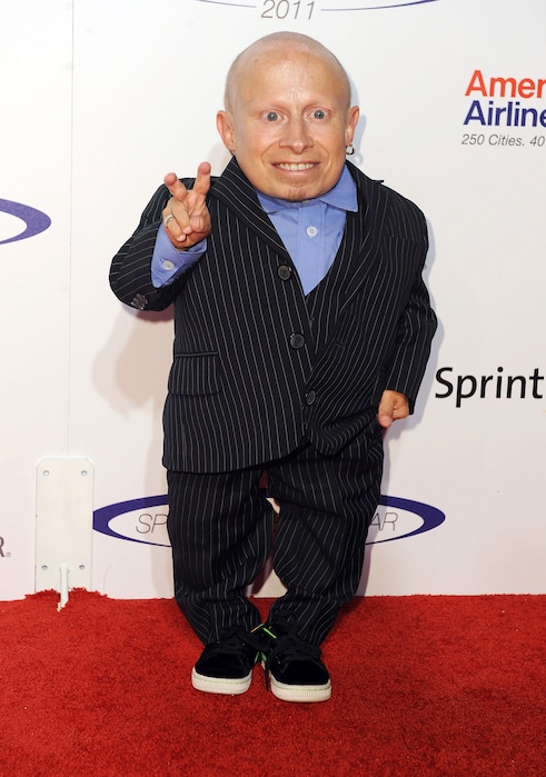 FILE- In this May 22, 2011, file photo, Verne Troyer arrives at The 26th Annual Sports Spectacular in Los Angeles, Calif. Troyer says he is receiving treatment for alcohol addiction and is thanking fans for their support. His Facebook page Thursday, April 6, 2017, states the actor been undergoing unspecified treatment for the past week and will voluntarily transfer to another facility soon. (AP Photo/Katy Winn, File)