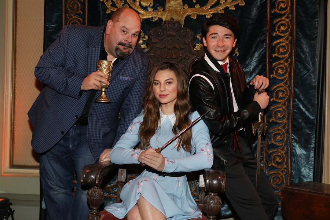 (Photo courtesy Chris Frawley/BYUtv) Joel McCrary, Caitlin Carmichael and Sloane Morgan Siegel star in “Dwight in Shining Armor.”