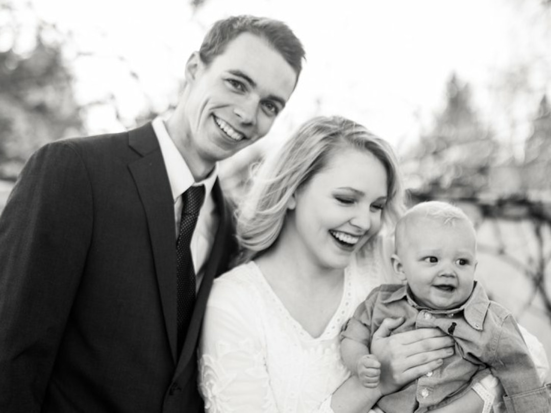 (Photo courtesy of Look For The Light Photo and Video) Pictured is Casey Wilson, holding her oldest son, Nordin, and standing by her husband, Tanner.
