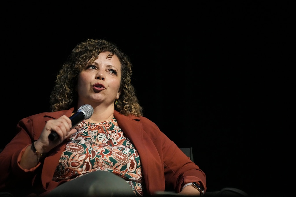 (Bethany Baker | The Salt Lake Tribune) Rep. Celeste Maloy (UT-02) participates in a congressional round table during the Conservative Climate Summit 2024 at Utah Valley University in Orem on Friday, Oct. 4, 2024.