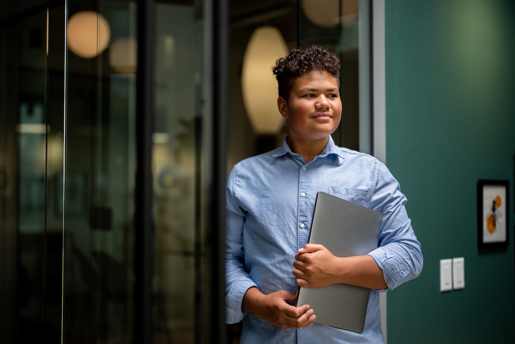 (Trent Nelson  |  The Salt Lake Tribune) Zion Guevara, a 13-year-old who launched an NFT art collection to raise money to increase awareness about bullying, in Lehi on Wednesday, June 22, 2022.
