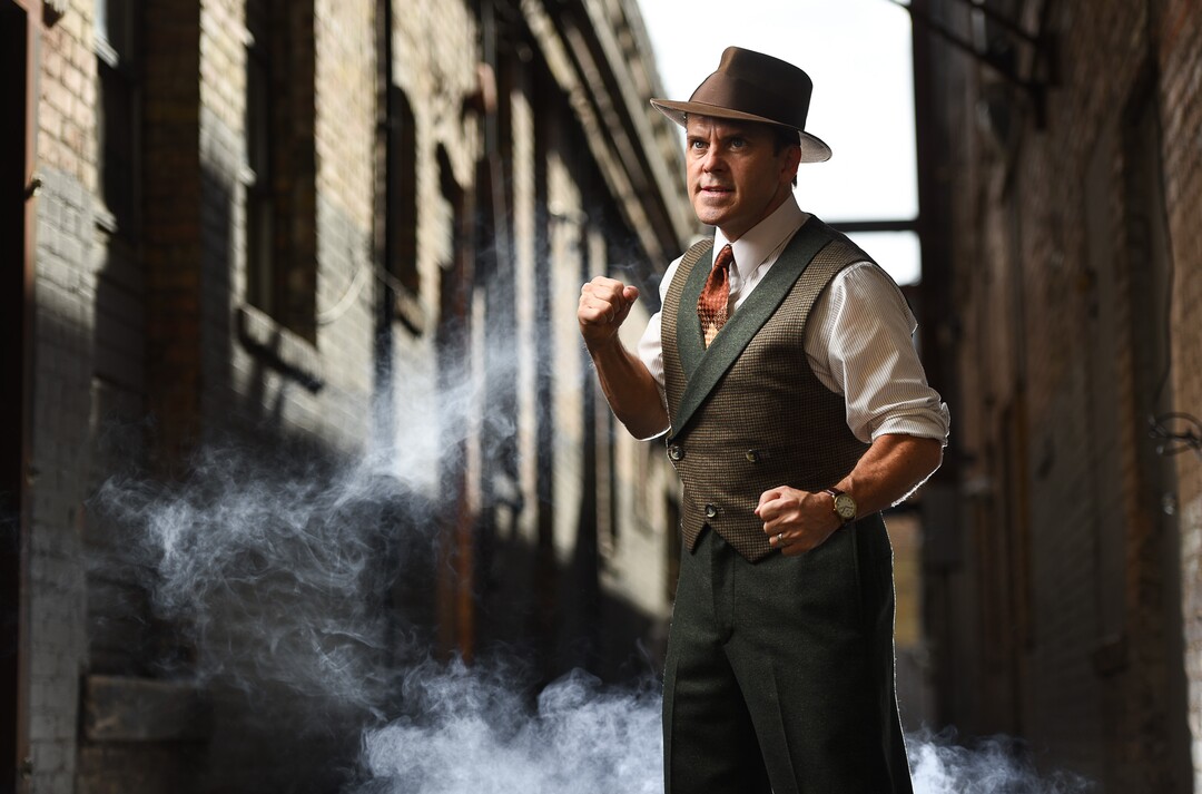 (Francisco Kjolseth | The Salt Lake Tribune)  Robert Creighton, an actor who is the writer, composer and star of "Cagney: The Musical," opening Sept. 20 at the Pioneer Theatre, where it is being groomed for a possible run on Broadway.