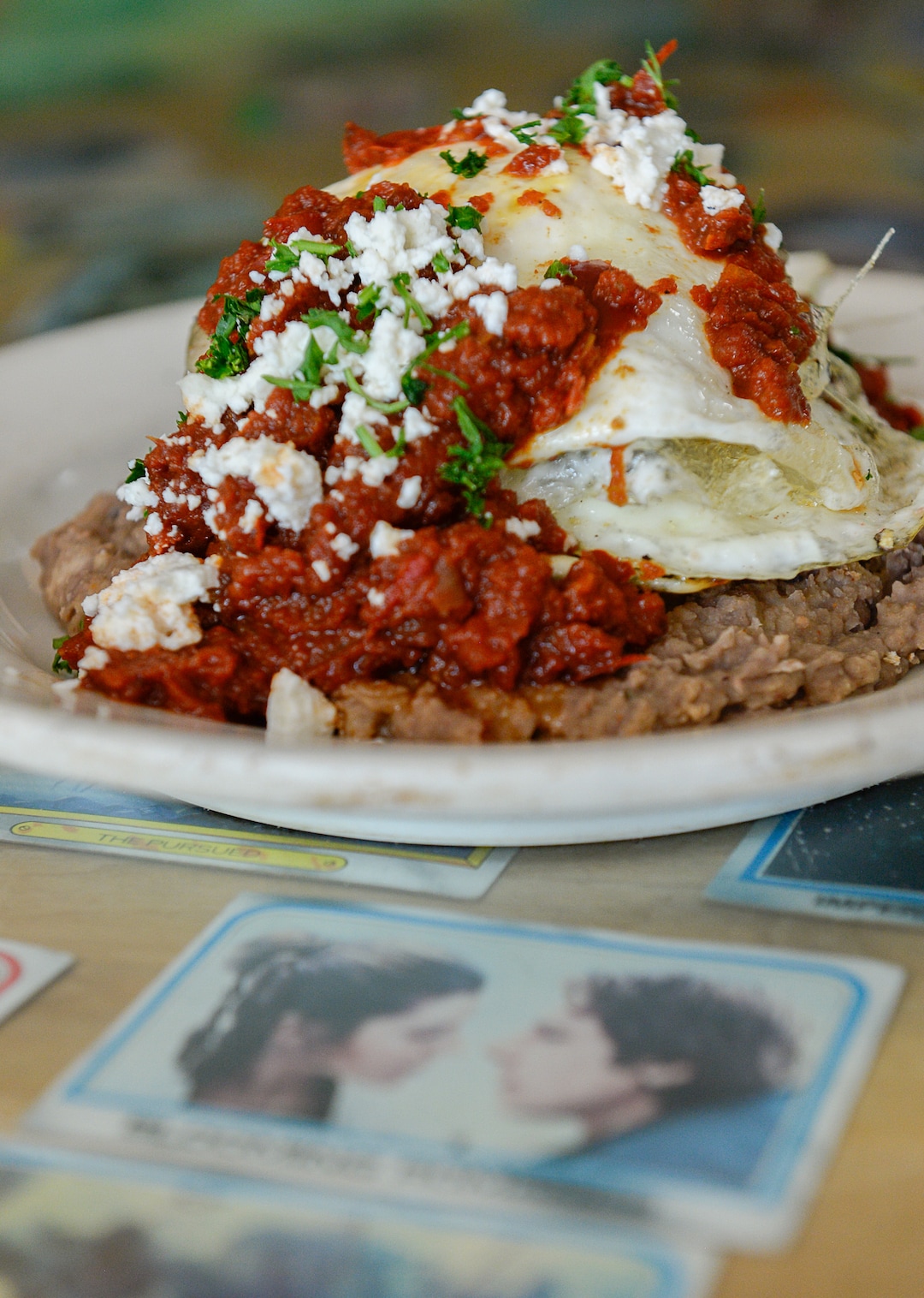 (Francisco Kjolseth  |  The Salt Lake Tribune)  Daniel Cantu's signature "Sith sauce" made with fresh tomatoes and peppers adds a color to the Tower of Power breakfast with eggs,  turkey sausage and refried beans.