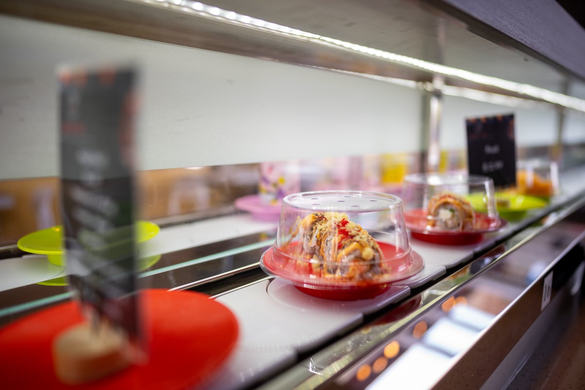 This Utah restaurant delivers sushi on a tiny bullet train