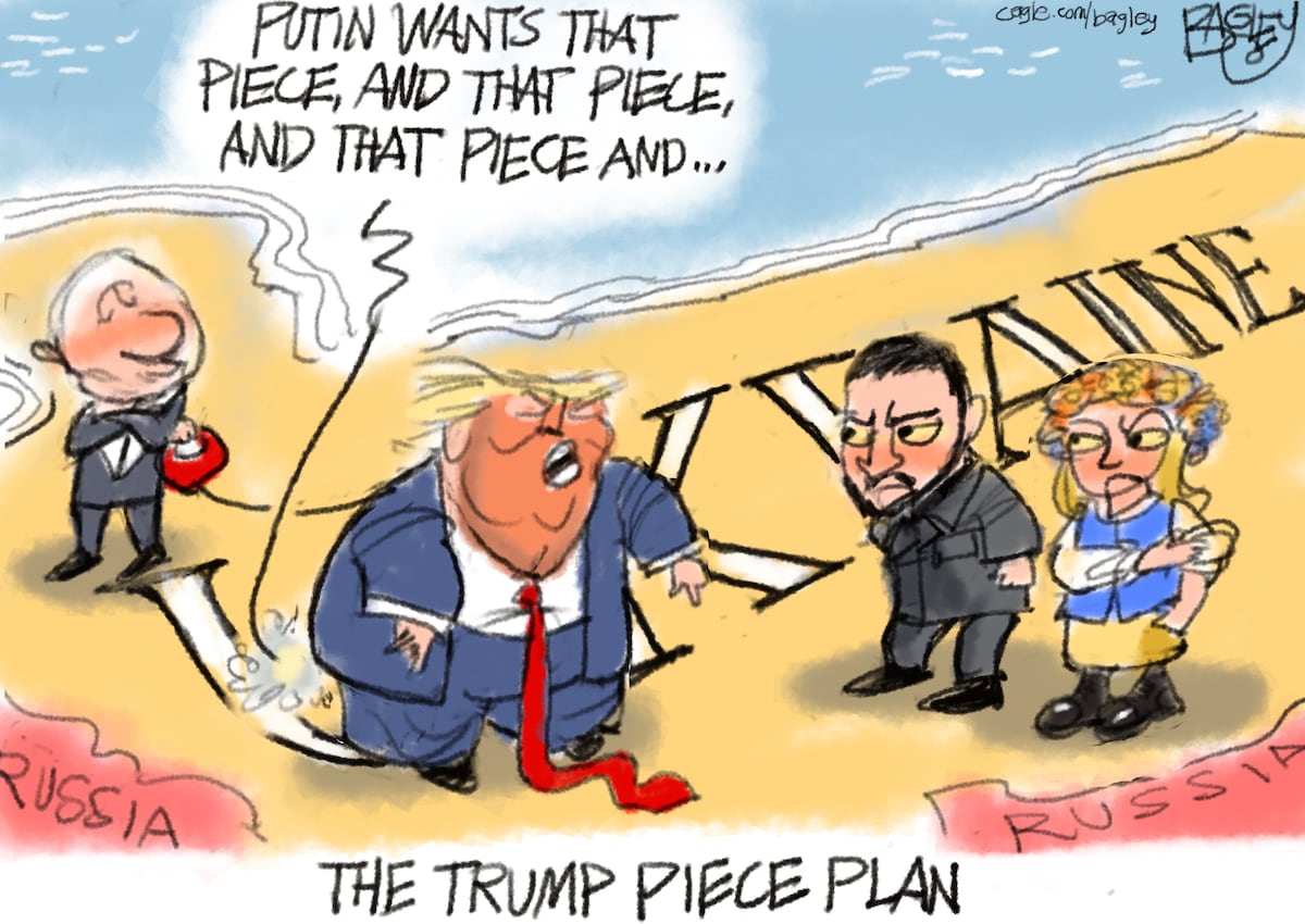 Bagley-Cartoon: Trumps Friedensplan