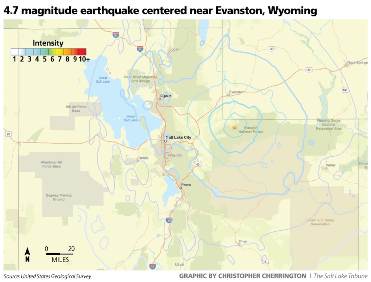 Utah shaken by 4.7 magnitude earthquake near Wyoming border