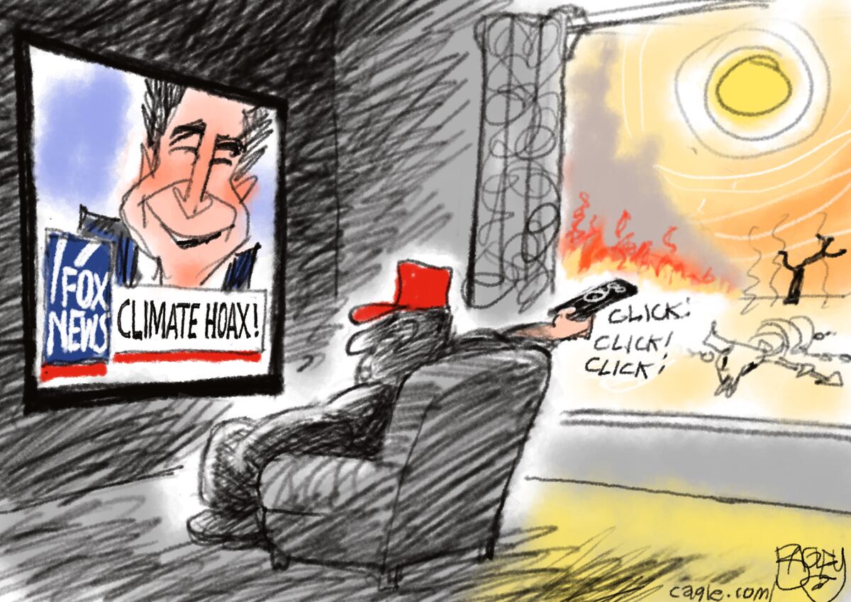 Bagley-Cartoon: Im Dunkeln