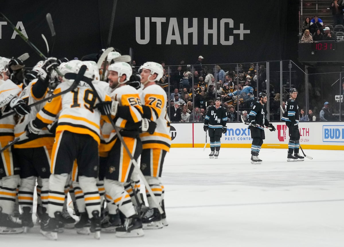 Sidney Crosby hands Utah Hockey Club another loss with overtime goal Sidney Crosby hands Utah Hockey Club another loss with overtime goal