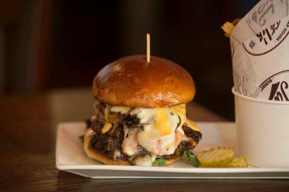 Find sinfully good burgers at Fat Jack’s Emporium, including the Mormon topped with funeral