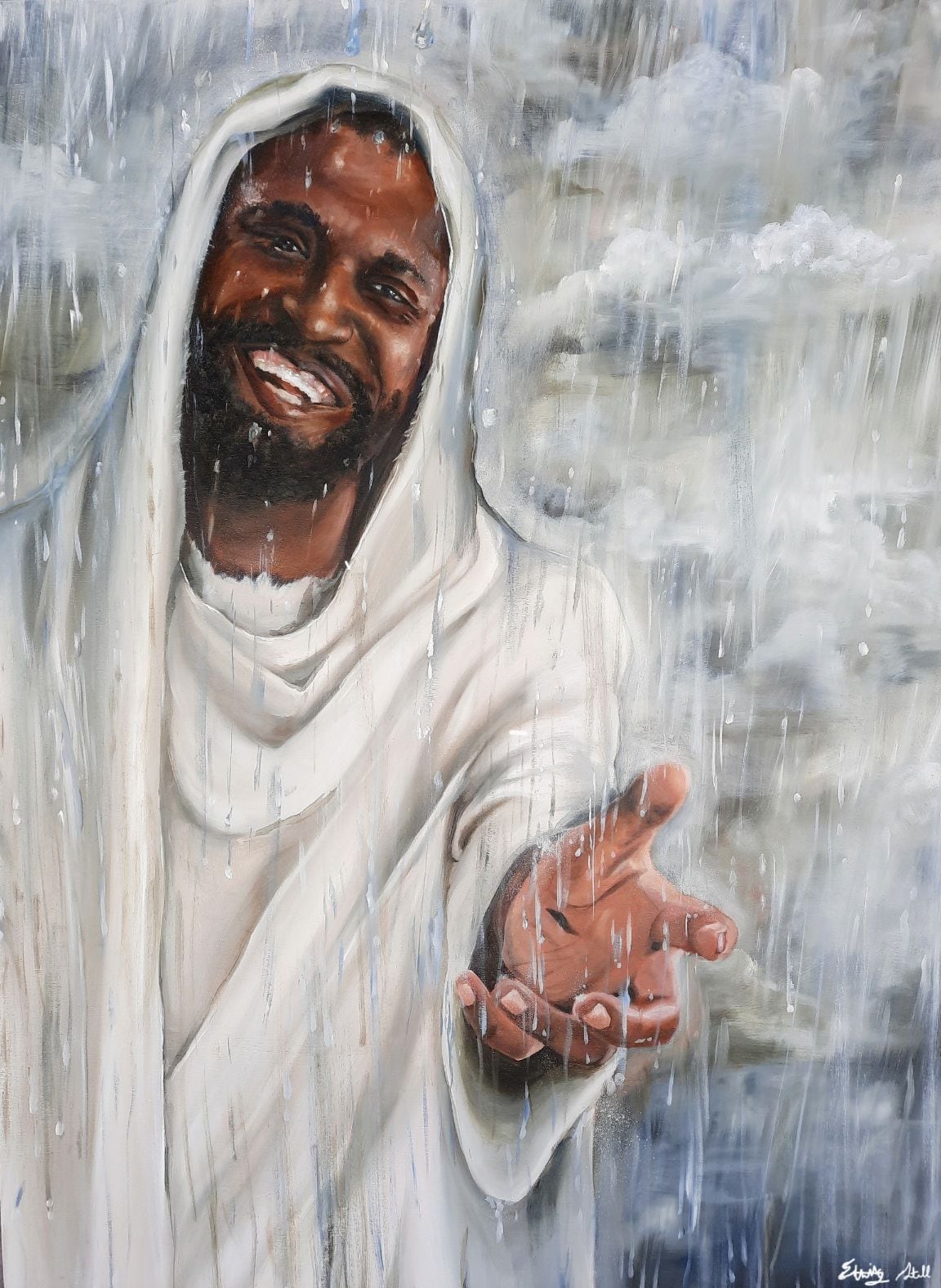 (Eternity Stovall) "Joy in the Storms" is one of many depictions of Jesus on display recently at Provo's Writ & Vision.