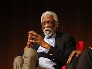 (Jack Plunkett | AP photo)

In this April 9, 2014, photo, Basketball Hall of Famer Bill Russell takes part in the "Sports and Race: Leveling the Playing Field" panel during the Civil Rights Summit in Austin, Texas.