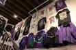 (Kolbie Peterson | The Salt Lake Tribune) Rows of Utah Jazz shirts, hoodies and jackets are displayed at The Collective Underground in Provo on Saturday, Jan. 14, 2023.