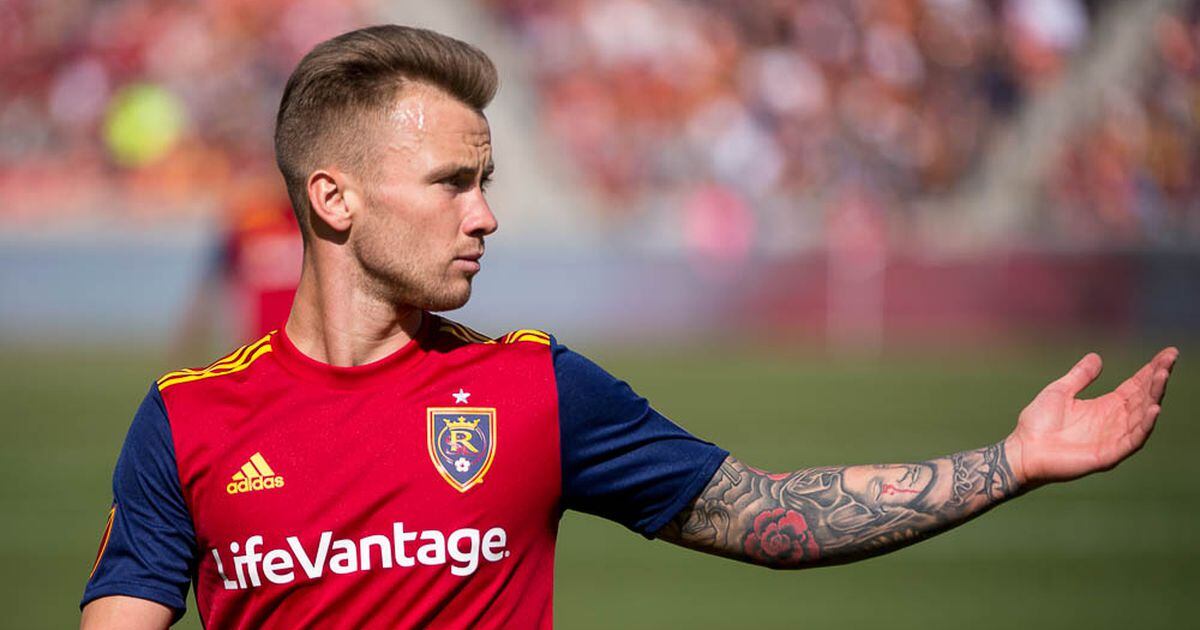 RSL midfielder Albert Rusnák celebrates his first Father’s Day