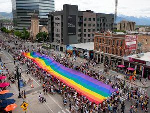 (Francisco Kjolseth | The Salt Lake Tribune) Thousands participate in the Utah Pride Parade in Salt Lake City on Sunday, June 5, 2022. Salt Lake City is considered one of America's queerest cities, according to a 2016 ranking from The Advocate magazine. Some are surprised by the designation, but data indicates Utah’s capital city is pretty gay, even if LGBTQ people say there’s room for improvement.