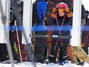 (Francisco Kjolseth | The Salt Lake Tribune) Theodore Dean, 5, adjust his gear as he gets ready to ride first chair with his family after arriving more than five hours ahead of the afternoon opening at Solitude Mountain Resort on Thursday Nov. 10, 2022.